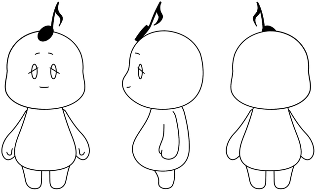 Poko character turnaround
